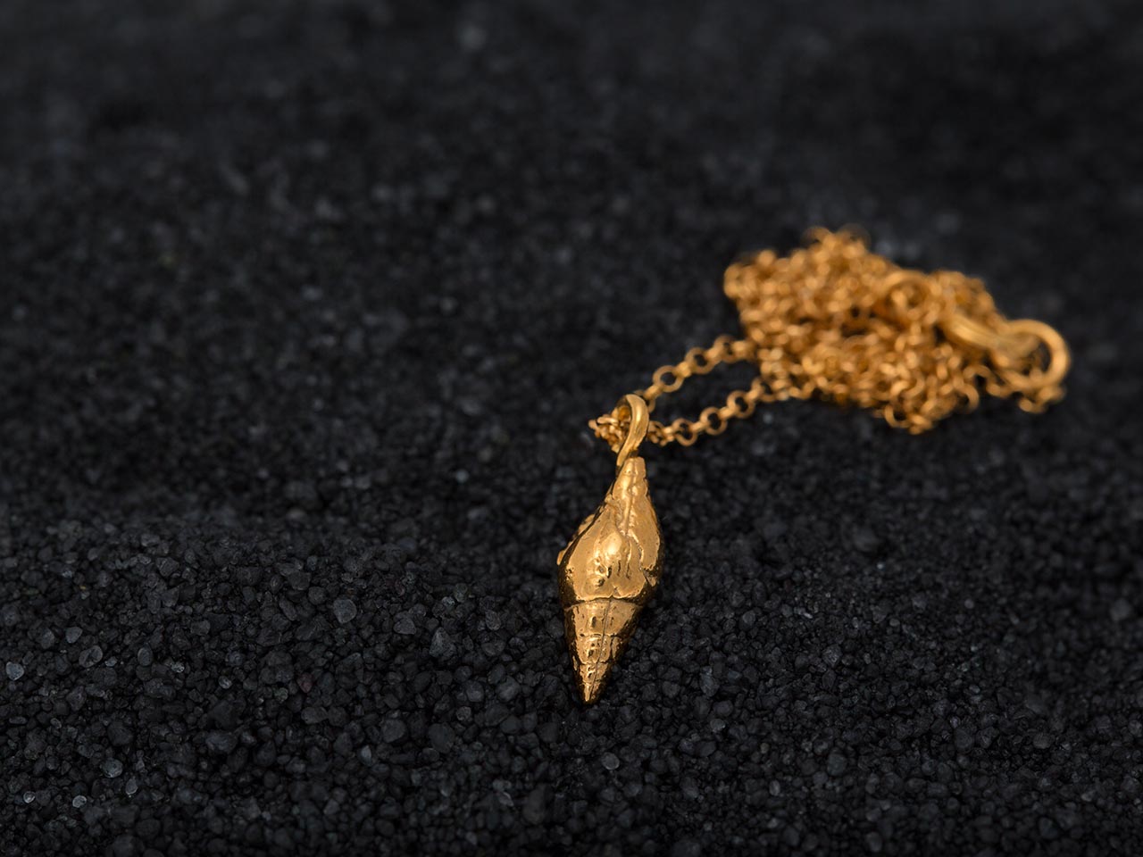 Hand Made Sterling Silver Gold Plated Dove Seashell Pendant