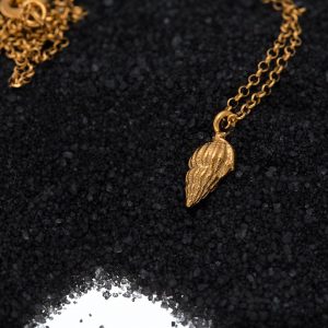 Hand Made Sterling Silver Gold Plated Sea Snail Pendant