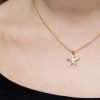 Hand Made Sterling Silver Gold Plated Small Starfish Pendant