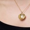 Hand Made Sterling Silver Gold Plated Big Cockle Clam Seashell Pendant