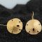 Hand Made Sterling Silver Gold Plated Sand Dollar Seashell Earrings