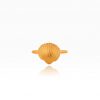 Hand Made Sterling Silver Gold Plated Tiny Cockle Clam Seashell Ring
