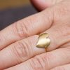 Hand Made Sterling Silver Gold Plated Heart Ring