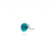 Hand Made Sterling Silver Small Adjustable Teal Pastille Ring