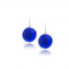 Hand Made Sterling Silver Small Sapphire Royal Blue Pastilles Earrings