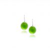 Hand Made Sterling Silver Small Peridot Green Pastilles Earrings