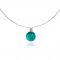 Hand Made Sterling Silver Small Teal Pastille Pendant