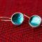 Hand Made Sterling Silver Small Blue Topaz Pastilles Earrings