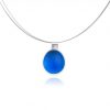 Hand Made Sterling Silver Big Royal Sapphire Blue Pastille Pendant