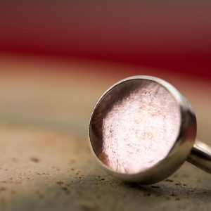 Hand Made Sterling Silver Small Light Rose Adjustable Pastille Ring
