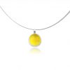 Hand Made Sterling Silver Small Lemon Yellow Pastille Pendant