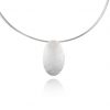 Hand Made Sterling Silver Hammered Oval Pendant