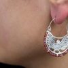 Hand Made Sterling Silver Byzantine Eagles Hoops